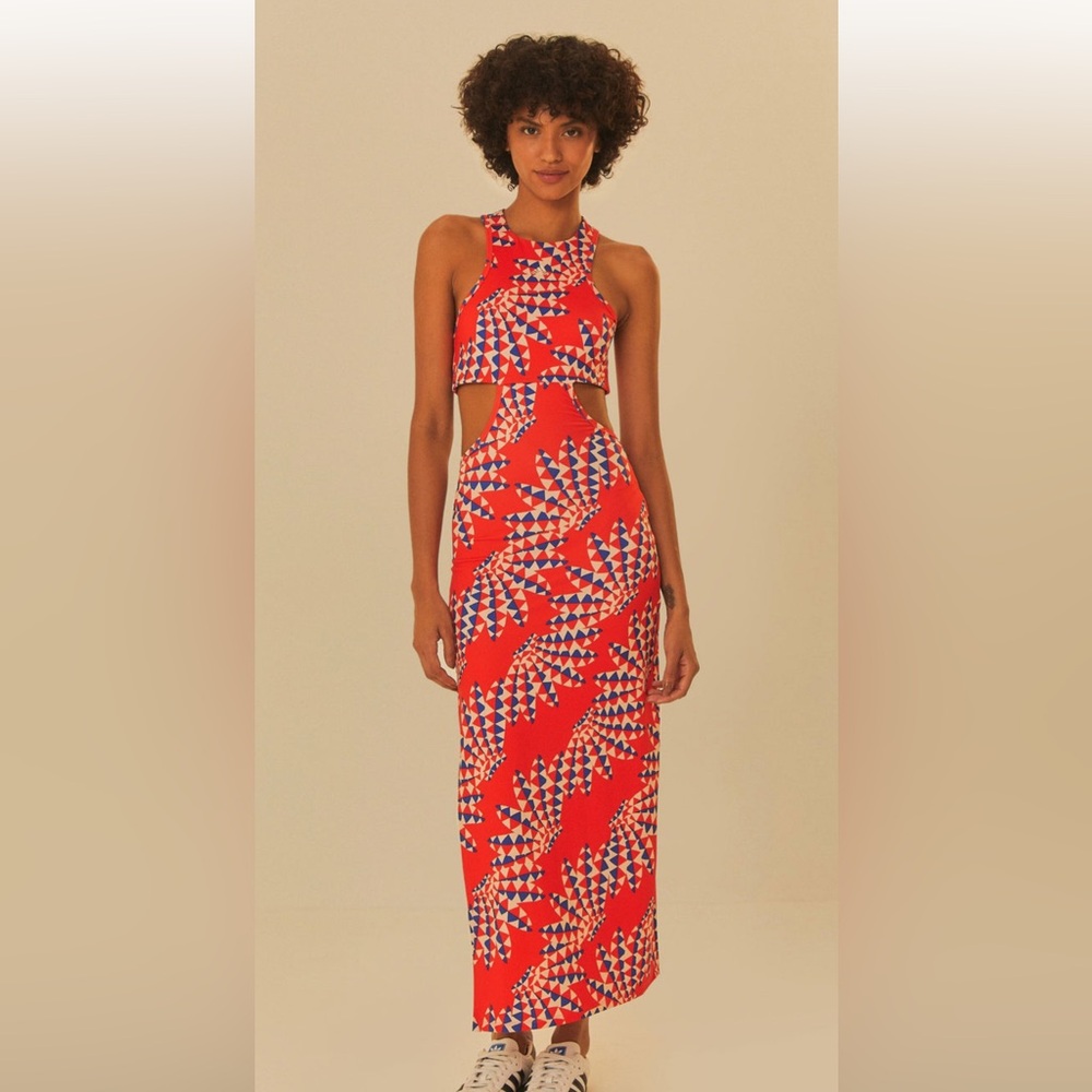 Adidas Farm Psychedelic Wave Red Dress